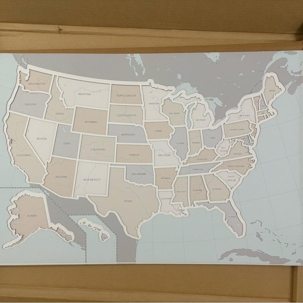 USA Map Wall Art. Personalized 50 States Photo Map - A Unique USA Travel Collage